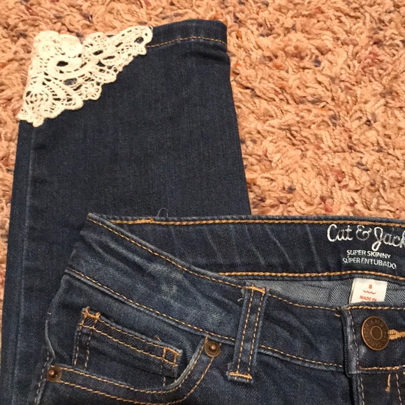 Girls Cat & Jack Jean Capris - Picture 2 of 3